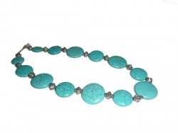 Turquoise Handmade Necklace "Plat"...ON SALE!